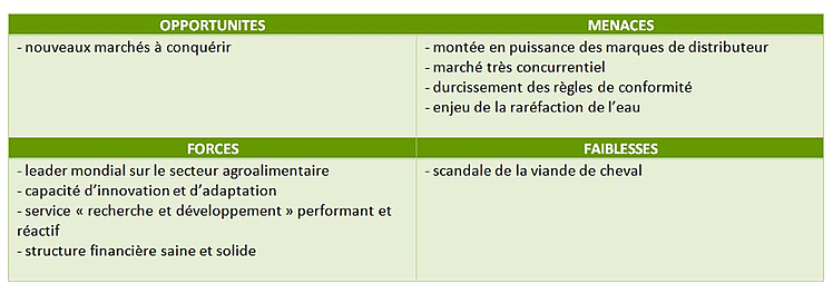 SWOT de la marque Nestlé SWOT de la marque Nestlé